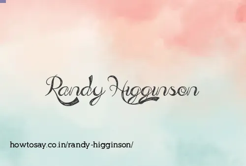 Randy Higginson