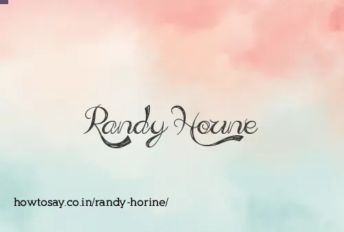 Randy Horine