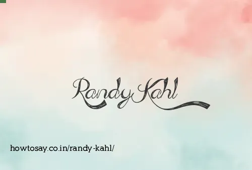 Randy Kahl