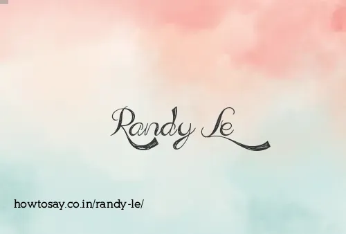Randy Le