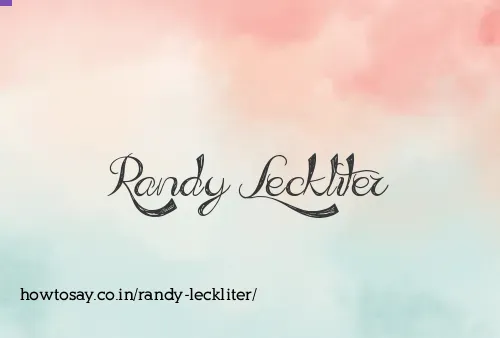 Randy Leckliter
