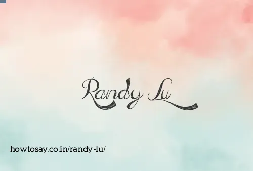 Randy Lu