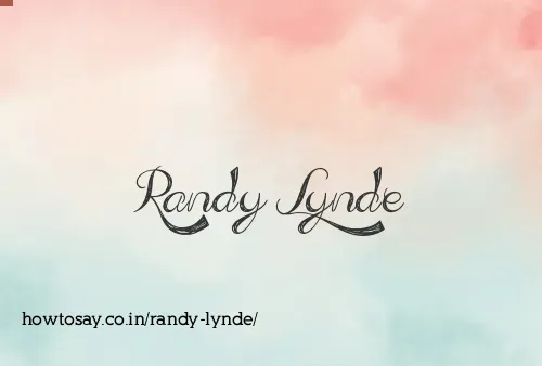 Randy Lynde
