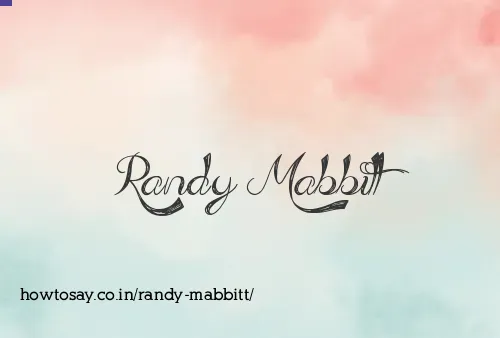 Randy Mabbitt