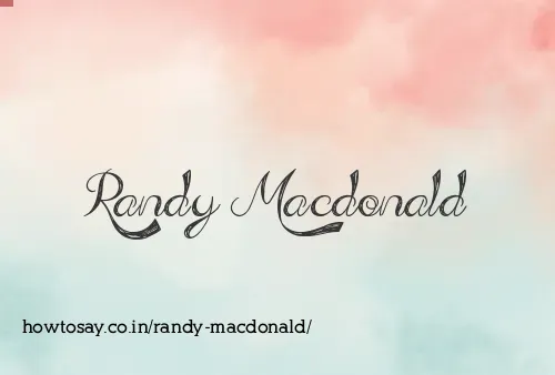 Randy Macdonald