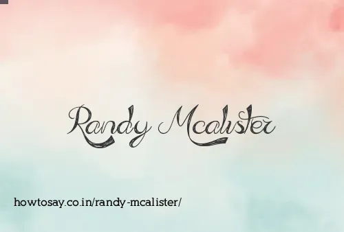 Randy Mcalister