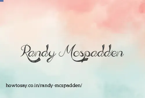 Randy Mcspadden