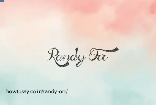 Randy Orr