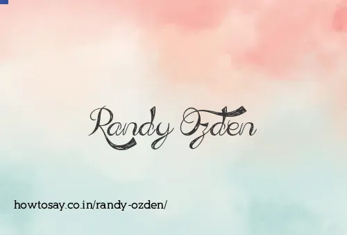 Randy Ozden