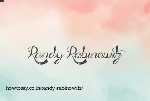 Randy Rabinowitz