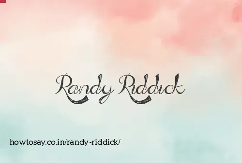 Randy Riddick