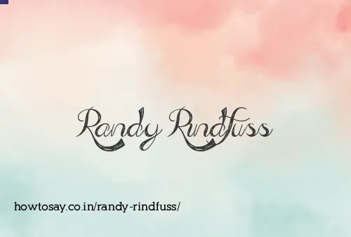 Randy Rindfuss