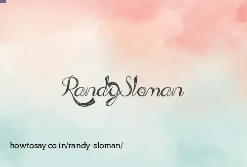 Randy Sloman