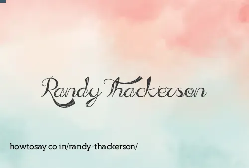 Randy Thackerson