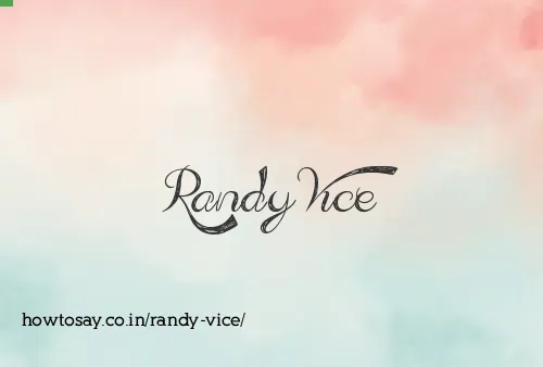 Randy Vice
