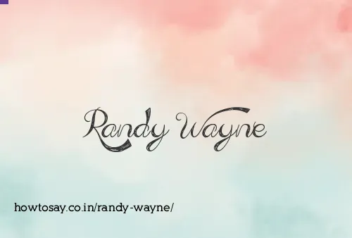 Randy Wayne