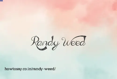 Randy Weed