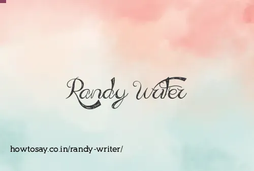 Randy Writer