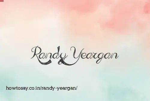 Randy Yeargan