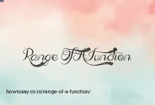 Range Of A Function