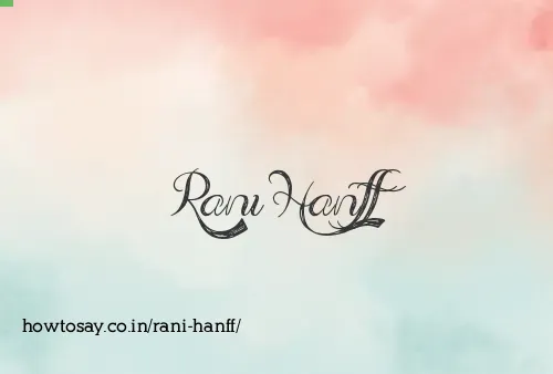 Rani Hanff