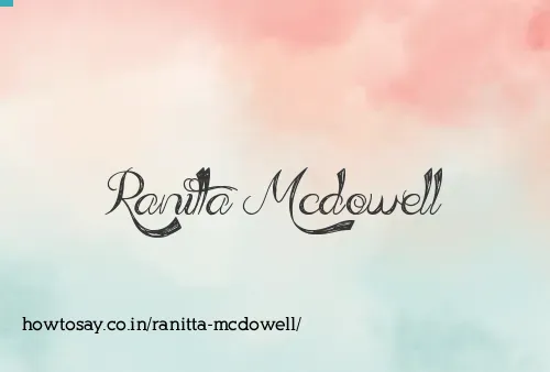 Ranitta Mcdowell