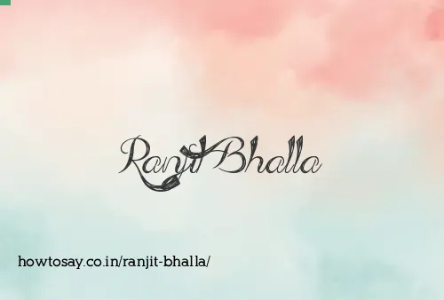 Ranjit Bhalla