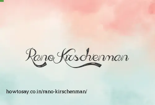 Rano Kirschenman