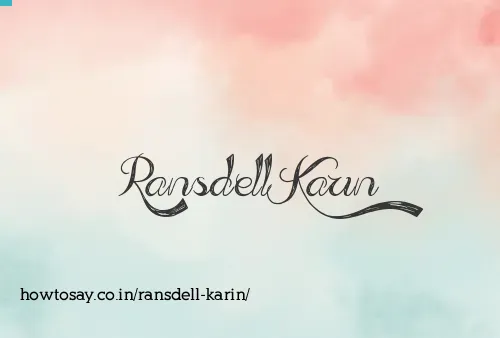 Ransdell Karin