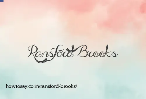 Ransford Brooks