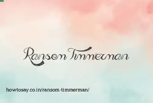 Ransom Timmerman