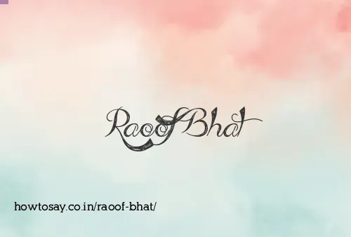 Raoof Bhat