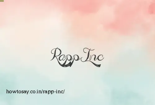 Rapp Inc