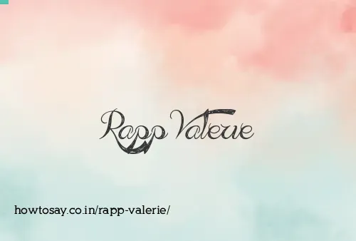 Rapp Valerie