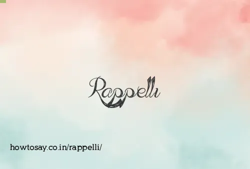 Rappelli