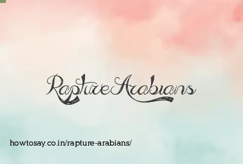 Rapture Arabians