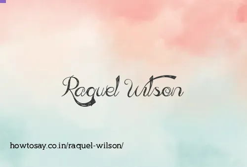 Raquel Wilson