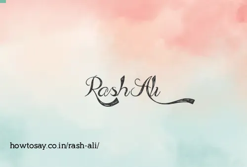 Rash Ali