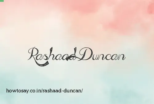 Rashaad Duncan