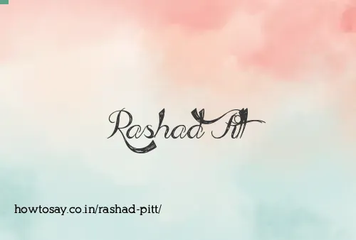 Rashad Pitt