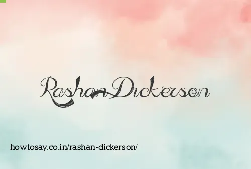 Rashan Dickerson