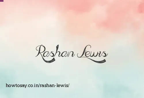 Rashan Lewis