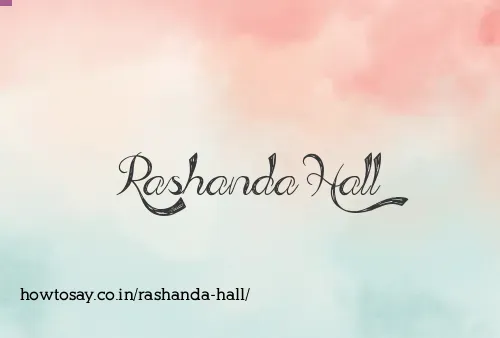 Rashanda Hall