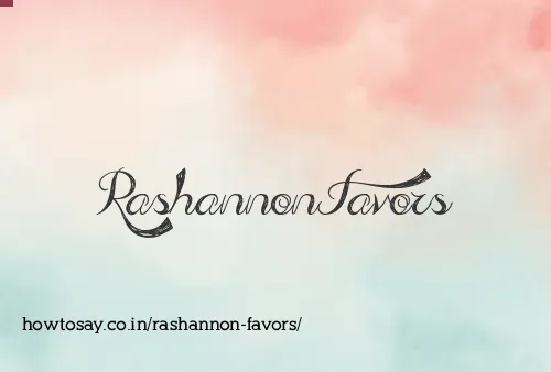 Rashannon Favors