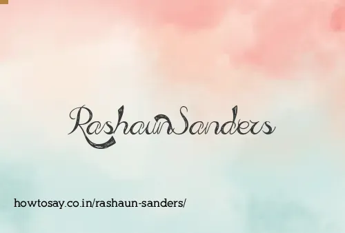 Rashaun Sanders