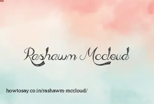 Rashawm Mccloud