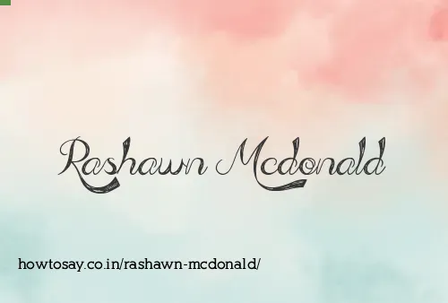 Rashawn Mcdonald