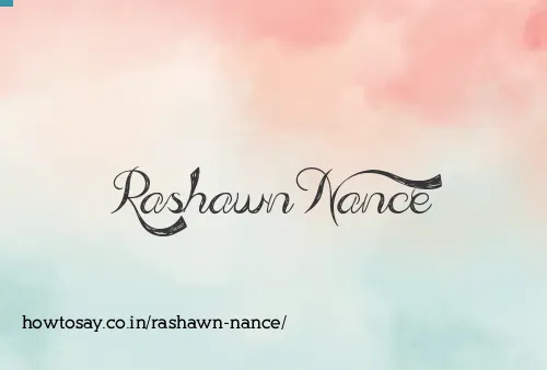 Rashawn Nance