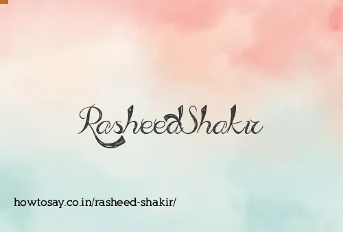 Rasheed Shakir