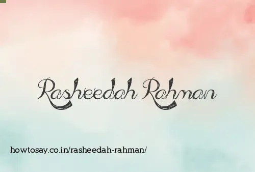 Rasheedah Rahman